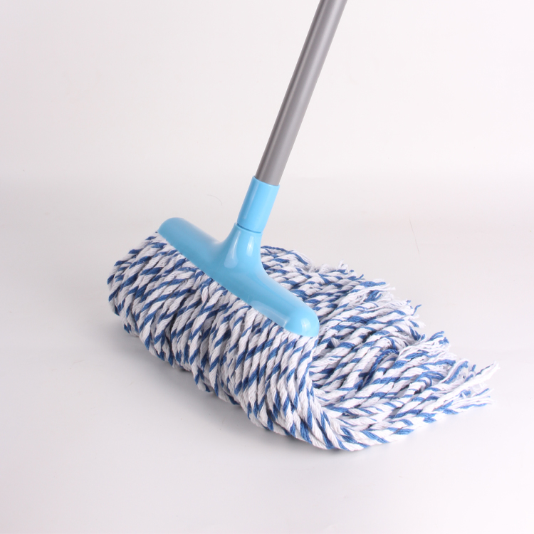 Cotton Mop-1103  Flat Blue & White single cotton yarn mop 22cm