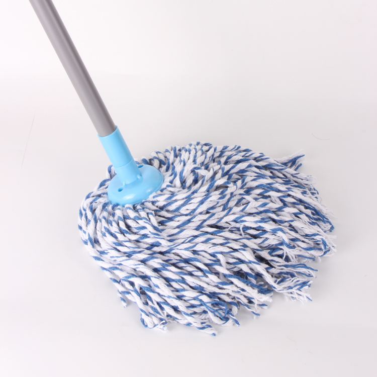 Cotton Mop-1008 Round Blue & White single cotton yarn mop 