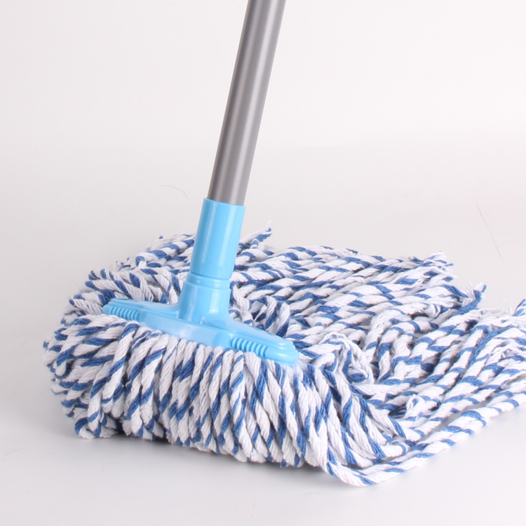 Cotton Mop-1009 Flat Blue & White single cotton yarn mop 12cm